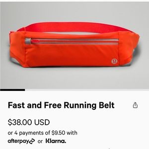 NWT Lululemon Fast & Free Running Belt